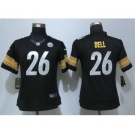 nike women nfl jerseys pittsburgh steelers #26 bell black[nike][bell]