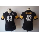 nike women nfl jerseys pittsburgh steelers #43 polamalu black[nike]