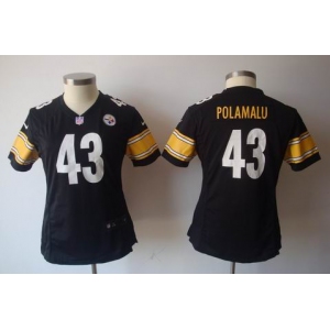 nike women nfl jerseys pittsburgh steelers #43 polamalu black[nike]