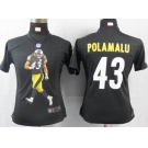 nike women nfl jerseys pittsburgh steelers #43 polamalu black[portrait fashion]