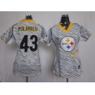 nike women nfl jerseys pittsburgh steelers #43 polamalu [fem fan zebra]