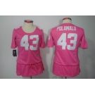 nike women nfl jerseys pittsburgh steelers #43 polamalu pink[breast cancer awareness]