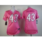 nike women nfl jerseys pittsburgh steelers #43 polamalu pink[nike love's]