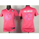 nike women nfl jerseys pittsburgh steelers #43 polamalu pink[nike]