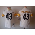 nike women nfl jerseys pittsburgh steelers #43 polamalu white[nike limited]