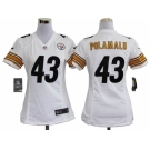 nike women nfl jerseys pittsburgh steelers #43 polamalu white[nike]