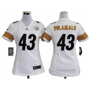 nike women nfl jerseys pittsburgh steelers #43 polamalu white[nike]