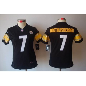 nike women nfl jerseys pittsburgh steelers #7 roethlisberger black[nike limited]