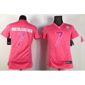 nike women nfl jerseys pittsburgh steelers #7 roethlisberger pink[nike]