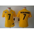 nike women nfl jerseys pittsburgh steelers #7 roethlisberger yellow[80th nike limited]