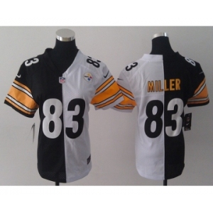 nike women nfl jerseys pittsburgh steelers #83 heath miller white-black[nike split]