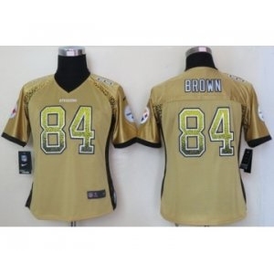 nike women nfl jerseys pittsburgh steelers #84 antonio brown gold[Elite drift fashion]