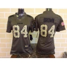 nike women nfl jerseys pittsburgh steelers #84 brown army green[nike Limited Salute To Service]