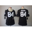 nike women nfl jerseys pittsburgh steelers #84 brown black[breast cancer awareness]