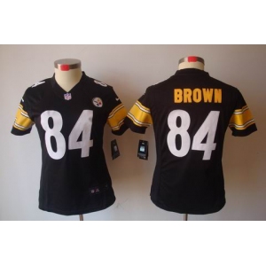 nike women nfl jerseys pittsburgh steelers #84 brown black[nike limited]