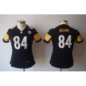 nike women  nfl jerseys pittsburgh steelers #84 brown black[nike]