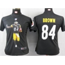 nike women nfl jerseys pittsburgh steelers #84 brown black[portrait fashion]