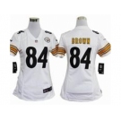 nike women nfl jerseys pittsburgh steelers #84 brown white[nike]