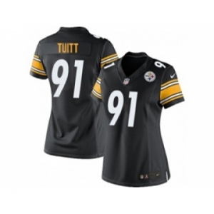 nike women nfl jerseys pittsburgh steelers #91 stephon tuitt black[nike]