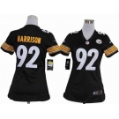 nike women nfl jerseys pittsburgh steelers #92 harrison black[nike]