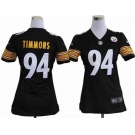 nike women nfl jerseys pittsburgh steelers #94 timmons black[nike]