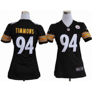 nike women nfl jerseys pittsburgh steelers #94 timmons black[nike]