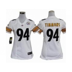 nike women nfl jerseys pittsburgh steelers #94 timmons white[nike]