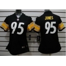 nike women nfl jerseys pittsburgh steelers #95 jones black[nike][jones]