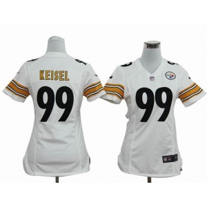 nike women nfl jerseys pittsburgh steelers #99 keisel white[nike]