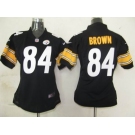 nike women nfl pittsburgh steelers #84 brown black [nike]