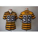 nike women pittsburgh steelers #99 keisel throwback yellowblack[nike limited team 80 anniversary]