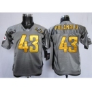 Nike Youth Nfl Jerseys Pittsburgh Steelers #43 Troy Polamalu Grey 80 Anniversary Patch[Nike Shadow]