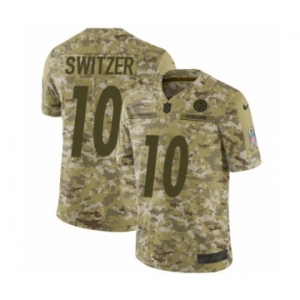 Youth Nike Pittsburgh Steelers #10 Ryan Switzer Limited Camo 2018 Salute to Service NFL Jersey