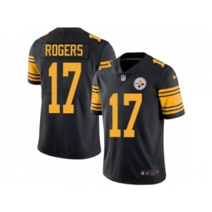 Youth Nike Pittsburgh Steelers #17 Eli Rogers Limited Black Rush NFL Jersey