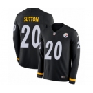 Youth Nike Pittsburgh Steelers #20 Cameron Sutton Limited Black Therma Long Sleeve NFL Jersey