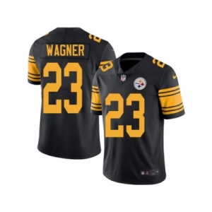 Youth Nike Pittsburgh Steelers #23 Mike Wagner Limited Black Rush NFL Jersey
