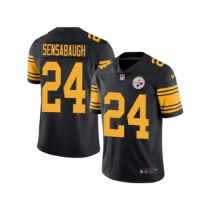 Youth Nike Pittsburgh Steelers #24 Coty Sensabaugh Limited Black Rush NFL Jersey