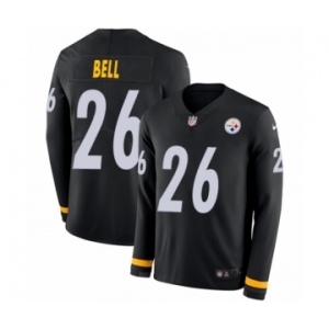 Youth Nike Pittsburgh Steelers #26 Le'Veon Bell Limited Black Therma Long Sleeve NFL Jersey