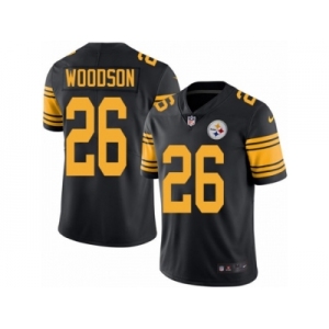 Youth Nike Pittsburgh Steelers #26 Rod Woodson Limited Black Rush NFL Jersey