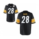 Youth Nike Pittsburgh Steelers #28 Sean Davis Black Team Color NFL Jersey