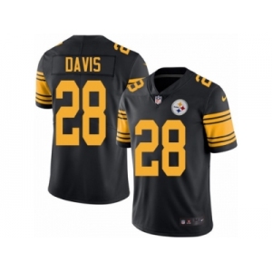 Youth Nike Pittsburgh Steelers #28 Sean Davis Limited Black Rush NFL Jersey