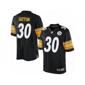 Youth Nike Pittsburgh Steelers #30 Cameron Sutton Limited Black Team Color NFL Jersey