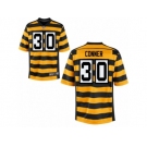 Youth Nike Pittsburgh Steelers #30 James Conner YellowBlack Alternate 80TH Anniversary Throwback NFL Jersey