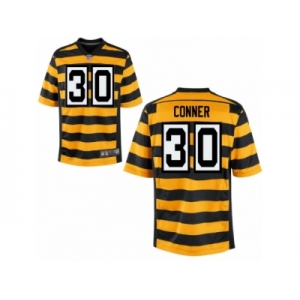 Youth Nike Pittsburgh Steelers #30 James Conner YellowBlack Alternate 80TH Anniversary Throwback NFL Jersey