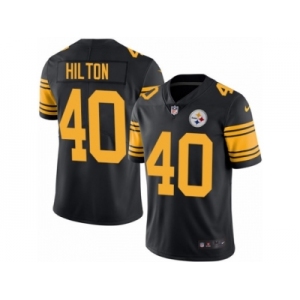 Youth Nike Pittsburgh Steelers #40 Mike Hilton Limited Black Rush Vapor Untouchable NFL Jersey