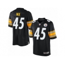 Youth Nike Pittsburgh Steelers #45 Roosevelt Nix Limited Black Team Color NFL Jersey