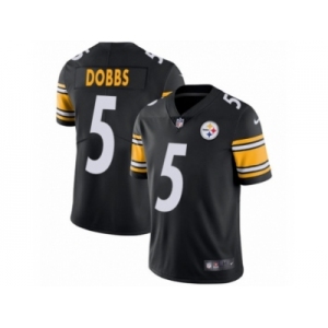 Youth Nike Pittsburgh Steelers #5 Joshua Dobbs Black Team Color Vapor Untouchable Limited Player NFL Jersey