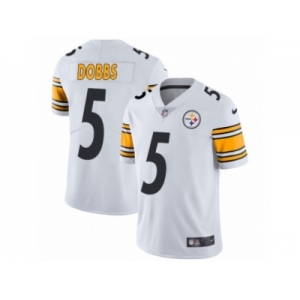 Youth Nike Pittsburgh Steelers #5 Joshua Dobbs White Vapor Untouchable Limited Player NFL Jersey