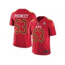 Youth Nike Pittsburgh Steelers #53 Maurkice Pouncey Limited Red 2017 Pro Bowl NFL Jersey