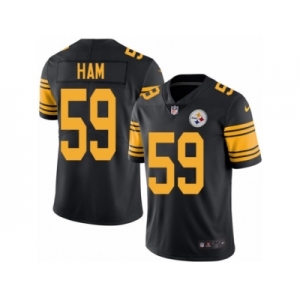 Youth Nike Pittsburgh Steelers #59 Jack Ham Limited Black Rush NFL Jersey